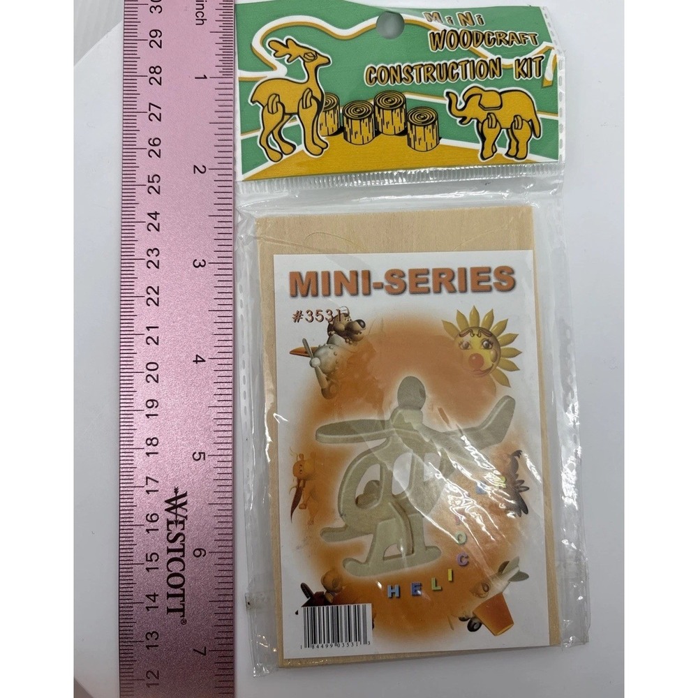 Mini Wood Helicopter Puzzle 3-D Wood Model Build Kit Gift Craft Construction‎